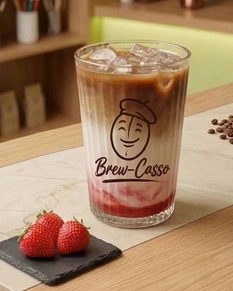 Iced Strawberry Latte